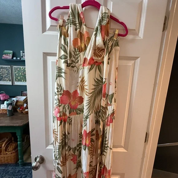 Lane Bryant Multicolor Floral Halter Maxi Dress - Picture 2 of 6